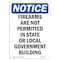 Signmission Safety Sign, OSHA Notice, 5" Height, NOTICE Firearms Are Not Permitted Sign, Portrait OS-NS-D-35-V-15671 - alternate 1